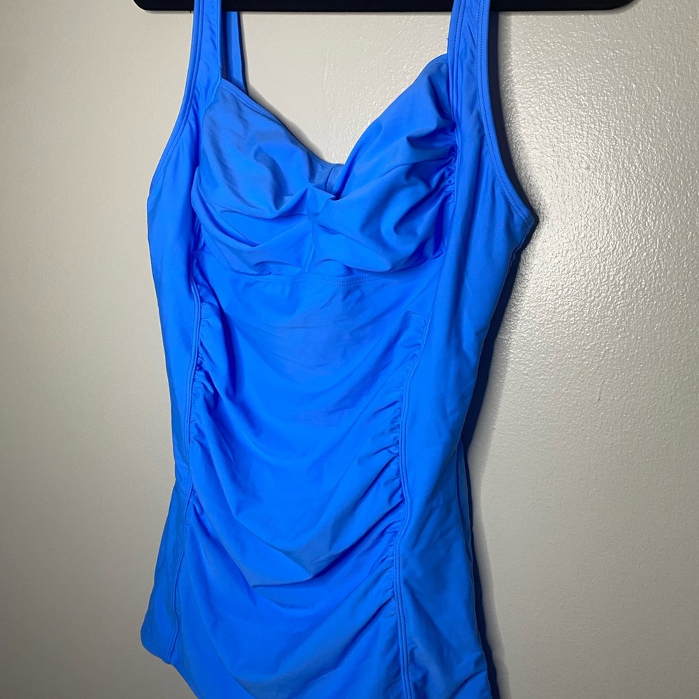 Vibrant Blue Ruched Swimsuit